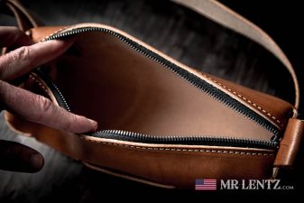 open compartment on sling bag