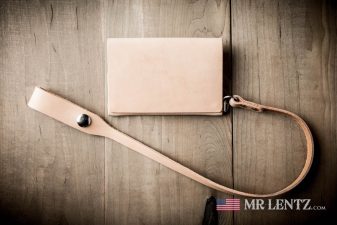 leather belt loop chain on card wallet