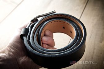 reinforced core leather duty belt