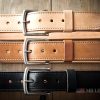 durable leather gun belts wide width