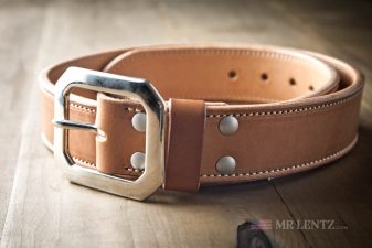 wide gun belt with banker buckle