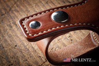 installed thumb break hardware in holster