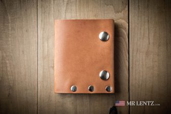brown leather trifold wallet