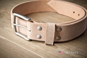 gun belt with rough side facing out wide style