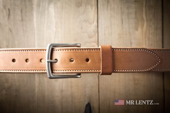 high quality lined leather belt
