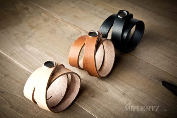 leather triple wrap cuffs