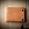 womens brown snap wallet