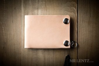 womens tan leather snap wallet
