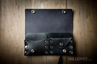 black leather wallet for women
